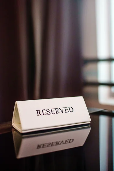 Restaurant reserved table — Stock Photo, Image