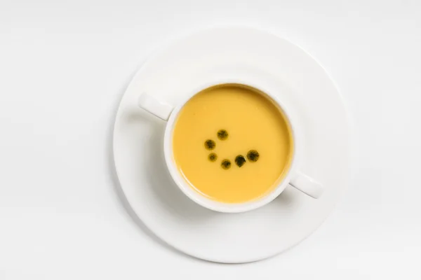 Sopa de creme no prato — Fotografia de Stock