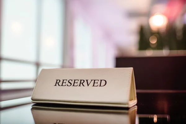 Restaurant reserved table — Stock Photo, Image