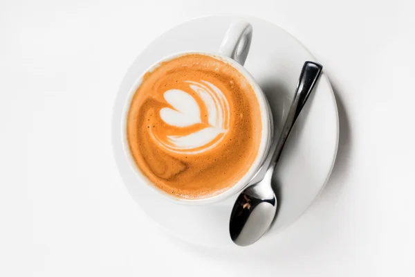 Latte met hart Design — Stockfoto