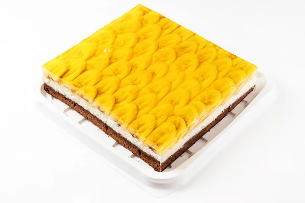 Gâteau banane sur assiette — Photo