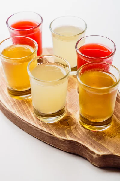 Glasses with alcoholic drink — Stock Photo, Image