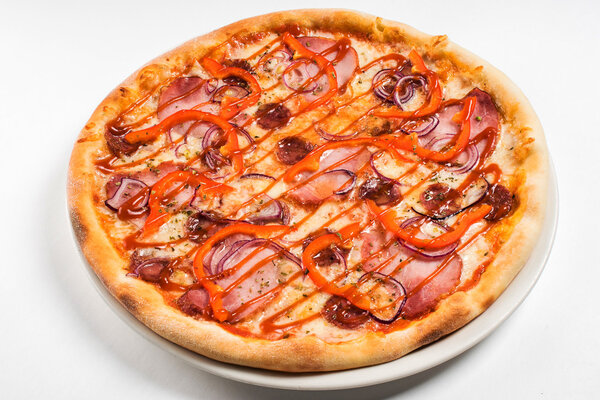 tasty pizza on plate