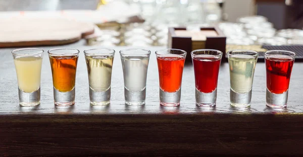 Alcohol drinks in glasses — Stock Photo, Image