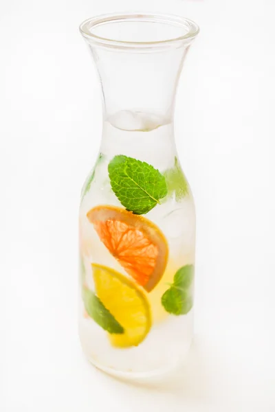 Summer lemonade on white — Stock Photo, Image