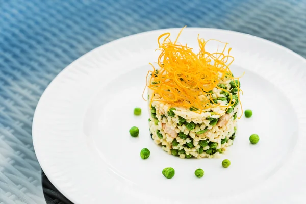 Salad Olivier on plate — Stock Photo, Image