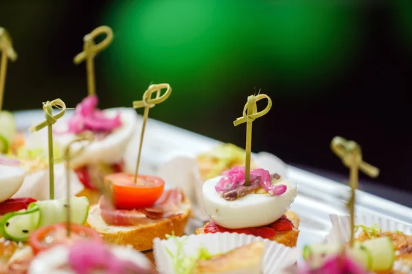 Heerlijke voorgerechten buffet — Stockfoto