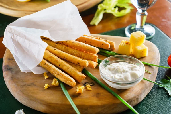 Garlic bread sticks — Stock Photo, Image