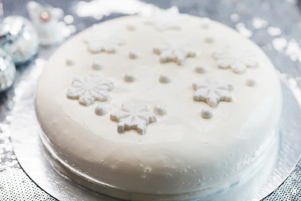 Kerst versierd cake — Stockfoto