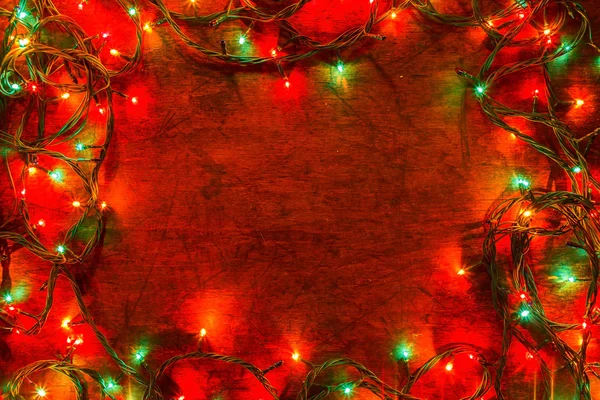 Hintergrund Weihnachtsbeleuchtung — Stockfoto