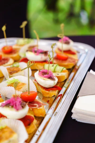 Gastronomisch catering voedsel — Stockfoto