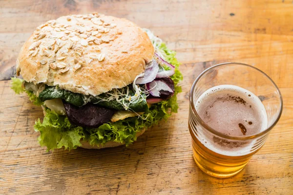 Sağlıklı ev yapımı vejetaryen burger — Stok fotoğraf