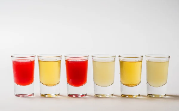 Glasses with alcoholic drink — Stock Photo, Image