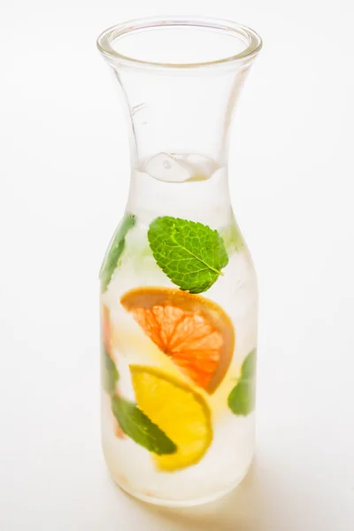 Summer lemonade in glass  jug — Stock Photo, Image