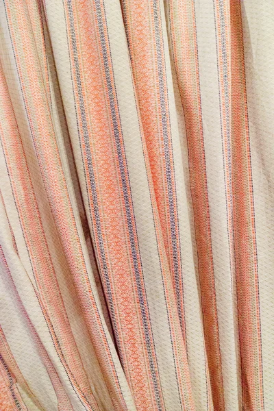 Striped linen curtain — Stock Photo, Image