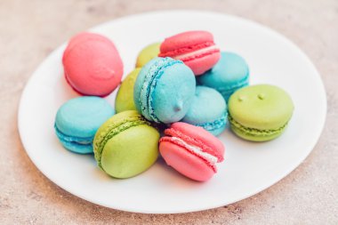 lezzetli renkli macaroons