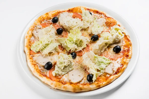 Cäsar-Pizza isoliert — Stockfoto