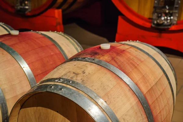 Aged wine barrels — Stock Photo, Image