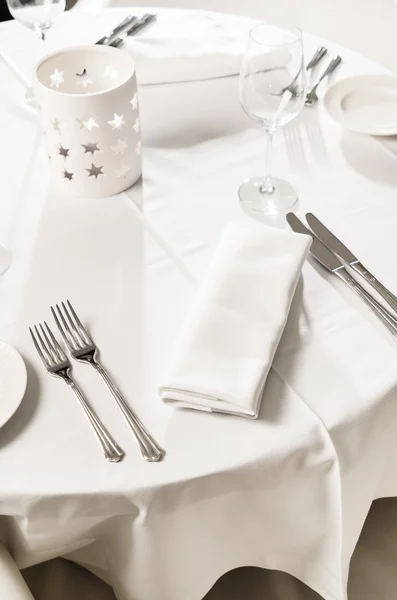 Served table in restaurant Royalty Free Stock Images