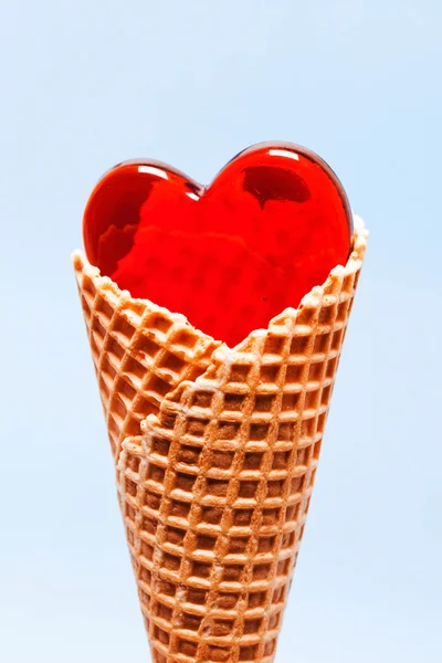 Cuore di caramella rossa — Foto Stock