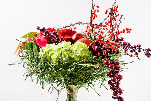 Winter bouquet on white — Stock Photo, Image