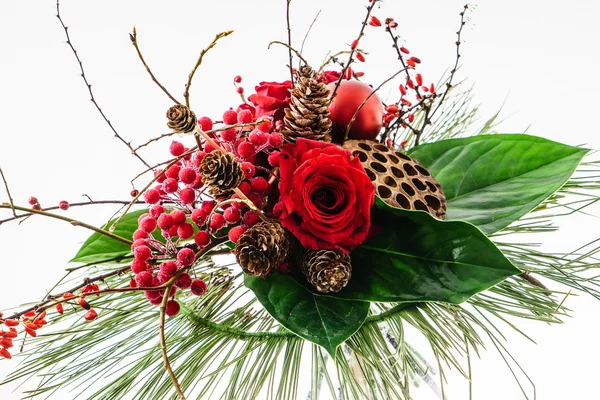 Winter bouquet on white — Stock Photo, Image