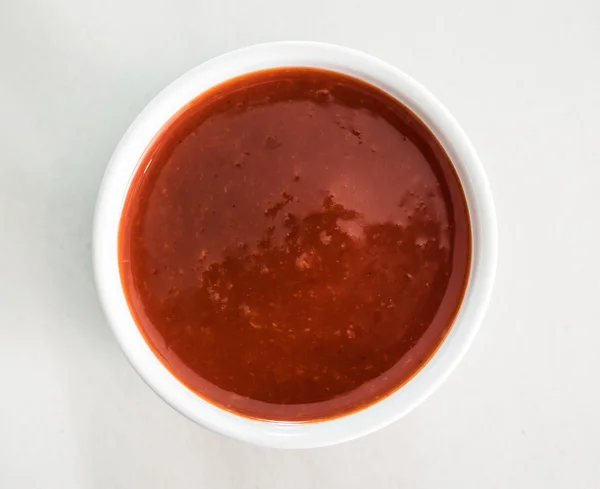 BBQ-Sauce auf Teller — Stockfoto