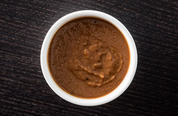 Bbq sauce on plate — Stock Photo, Image