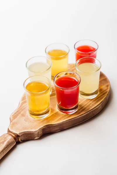Glasses with alcoholic drinks — Stock Photo, Image