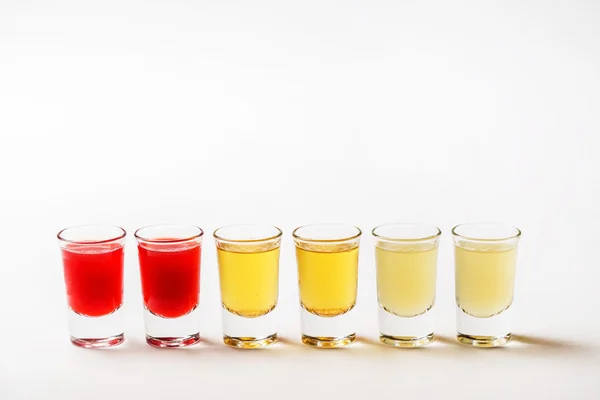 Glasses with alcoholic drinks — Stock Photo, Image