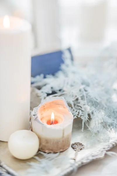 Velas decorativas de Natal — Fotografia de Stock