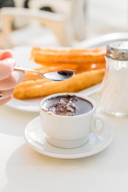 Çikolata ile tatlı Churros