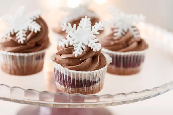 Dulces cupcakes de Navidad —  Fotos de Stock