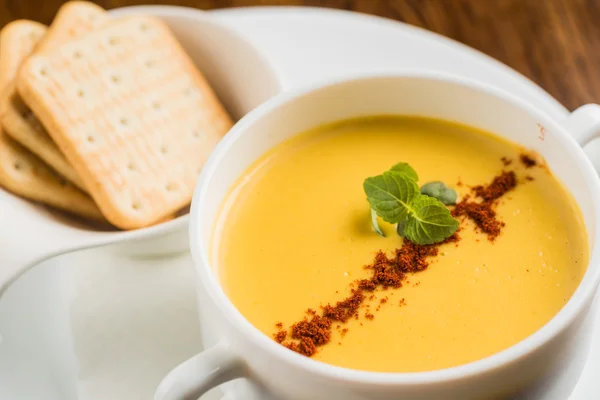 Pumpkin cream soup — Stock Photo, Image