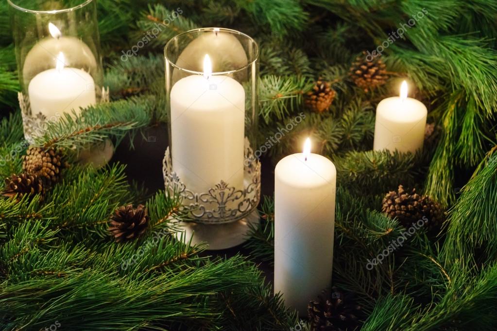 White Christmas Candles Stock Photo by ©Shebeko 121317668