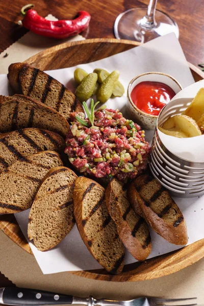 Deliziosa tartare di manzo — Foto Stock