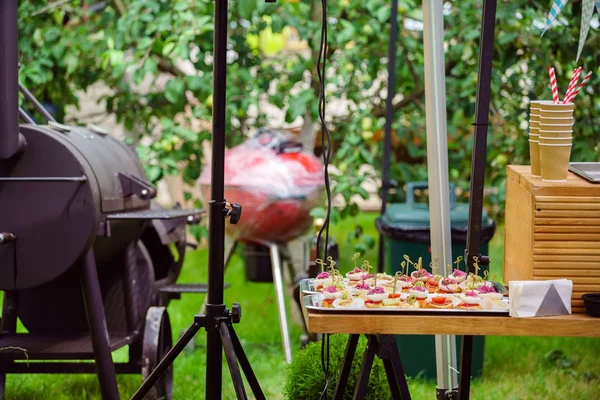 Snacks on catering table — Stock Photo, Image