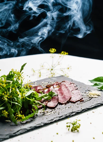 Tasty beef carpaccio — Stock Photo, Image