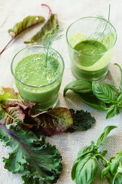 건강 한 녹색 스무디 — 스톡 사진