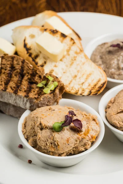 Pâté gastronomique et sandwichs — Photo