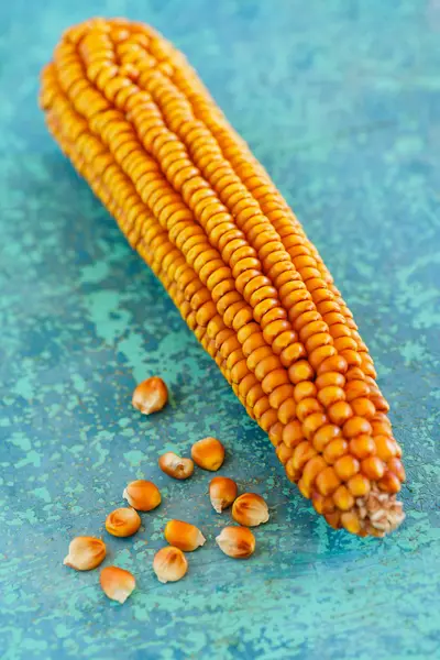 Golden natural corn seeds — Stock Photo, Image