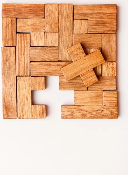 Holzpuzzle Spiel — Stockfoto