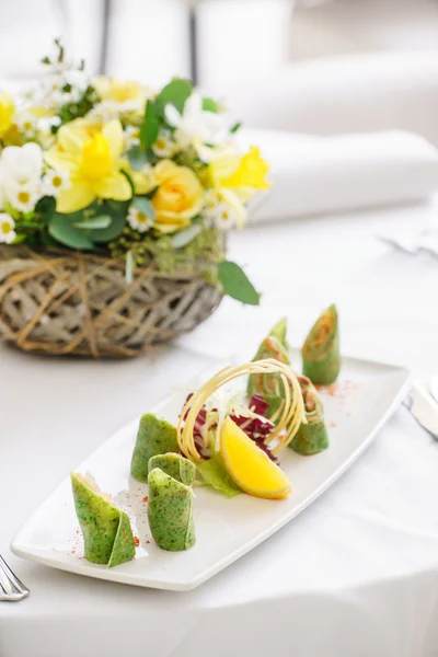 Tasty dessert on plate — Stock Photo, Image