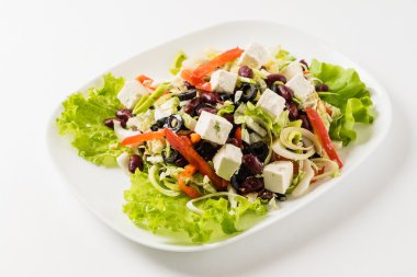 sağlıklı salata tabağı