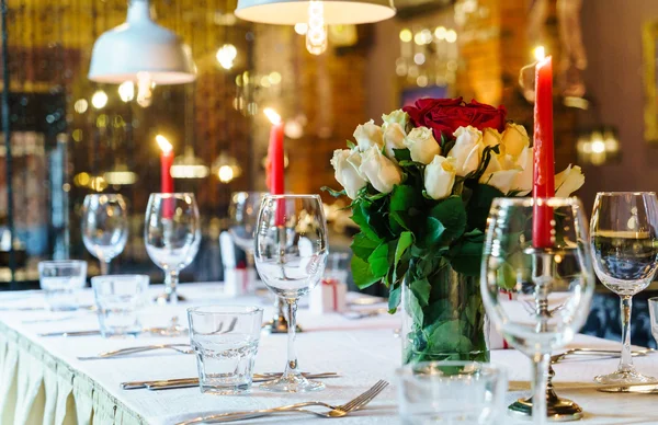 Table de mariage décorée — Photo