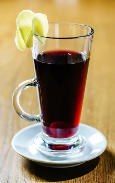 Glass of winter drink — Stock Photo, Image