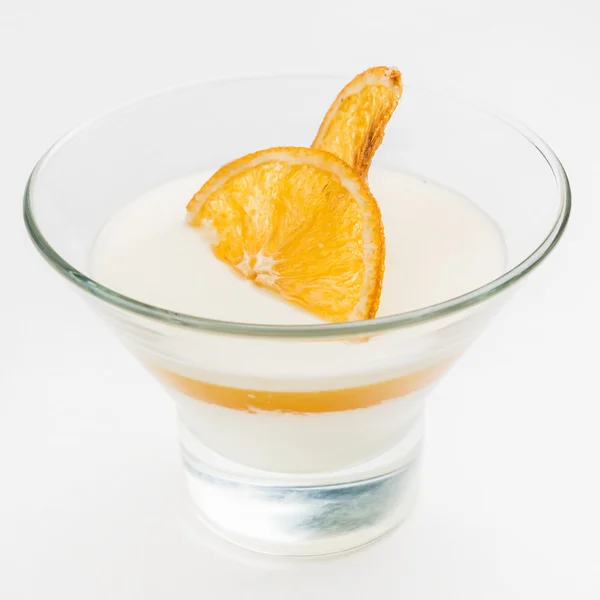 Orange panna cotta — Stock Photo, Image