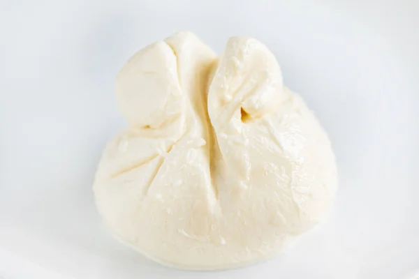 Brânză Burrata Casă Farfurie — Fotografie, imagine de stoc