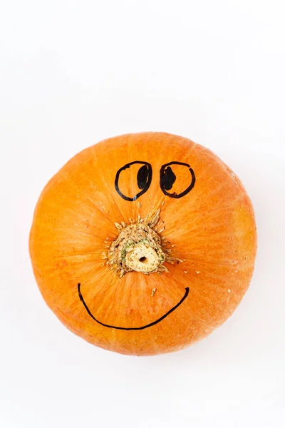 Small Pumpkin Orange Background — Stock Photo, Image