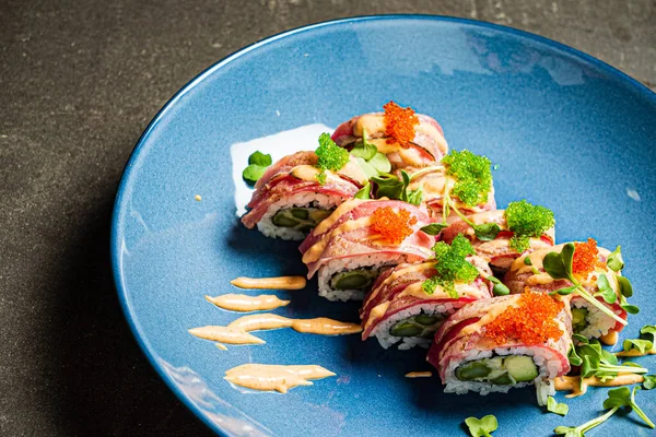 Chutné Sushi Talíři — Stock fotografie